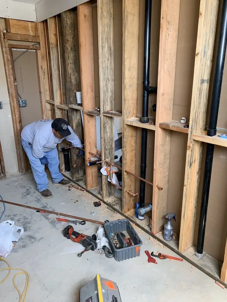 Commercial rough-in plumbing for Water Heater Replacement in Rosemont